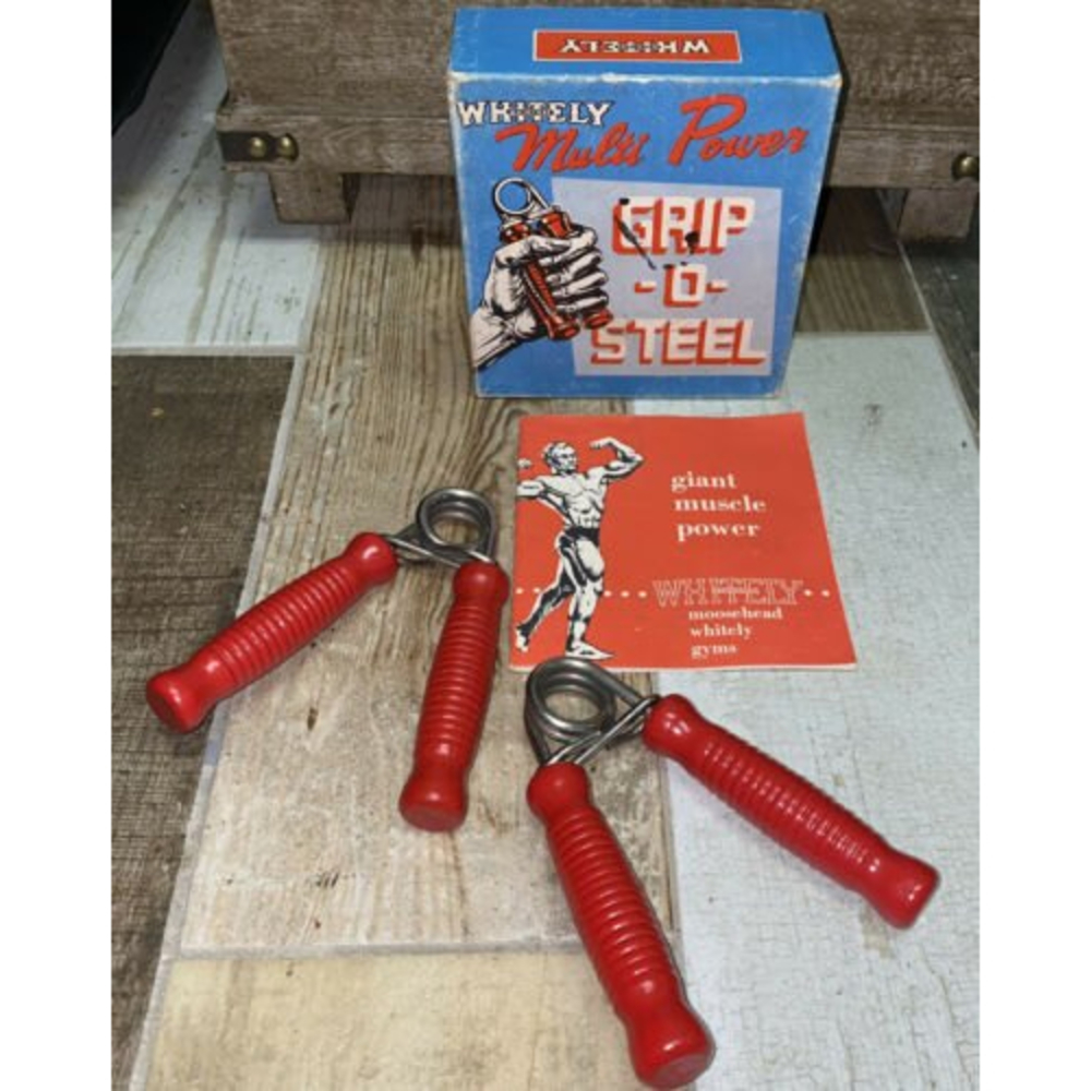 VTG 50’s Original Whitley Multi Power Grip-O-Steel Hand Grips with Instructions - Picture 1 of 9